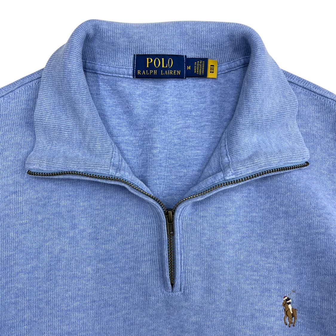 폴로 랄프로렌 옥스포드 스카이블루 반집업 니트 M 상품이미지4