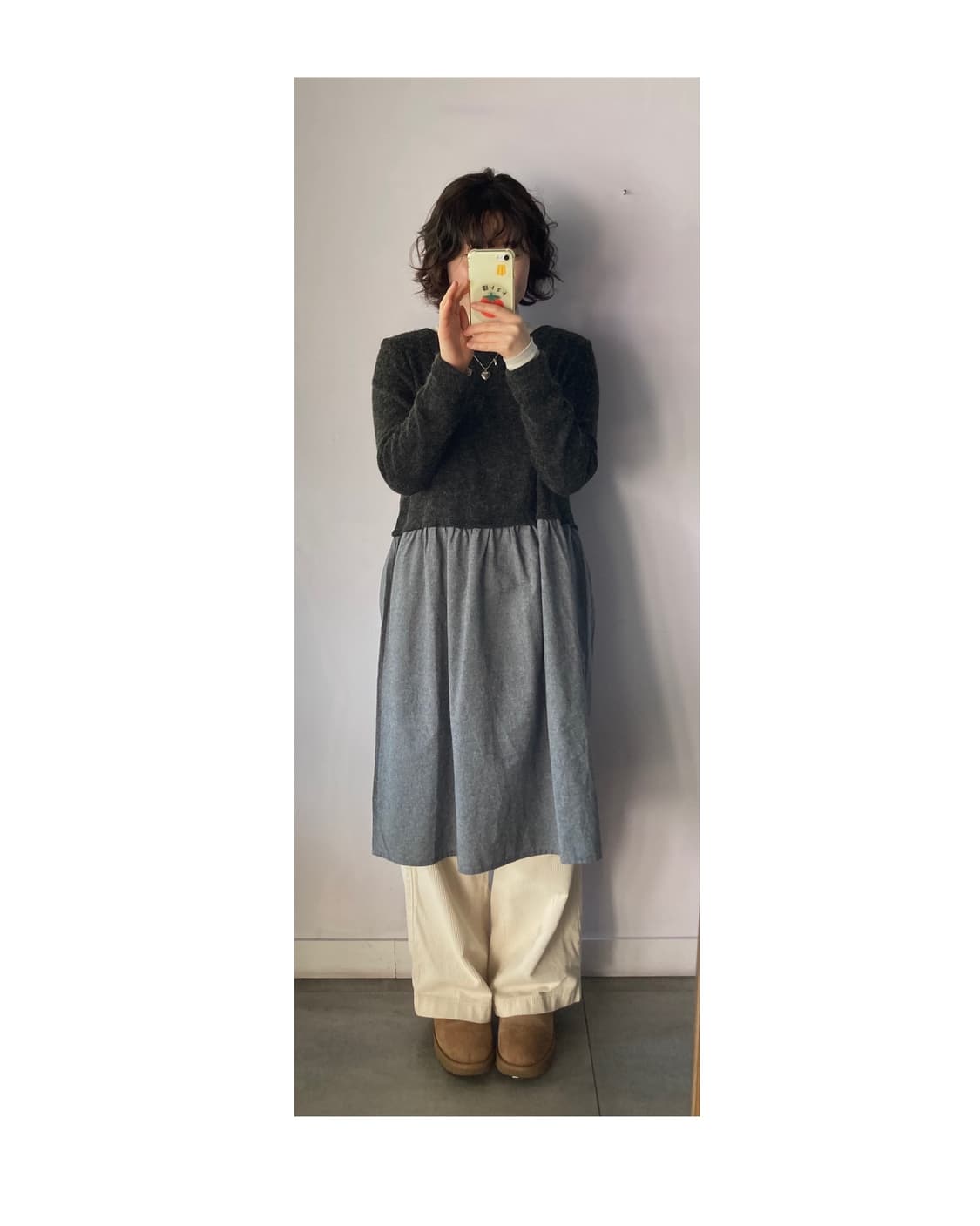 일본빈티지) 레이어드 니트 원피스  상품이미지2