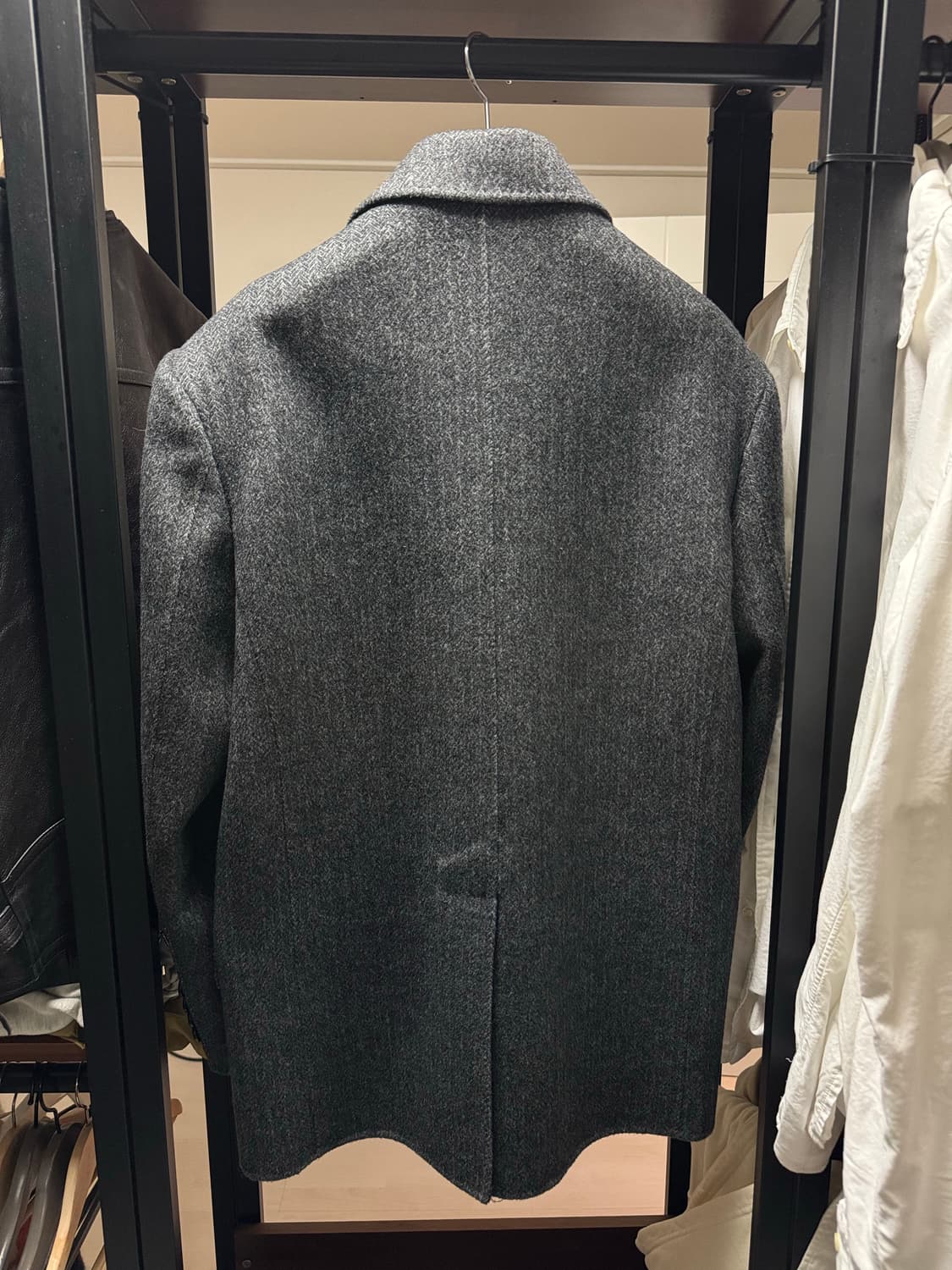 노이스 그레이 레링본 울 자켓 상품이미지2