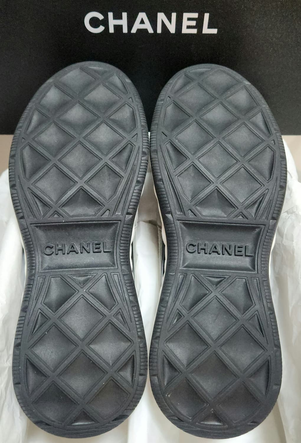 [정품 ] 샤넬 스니커즈 운동화 믹스드 파이버 스웨이드 카프스킨화이트37 상품이미지8