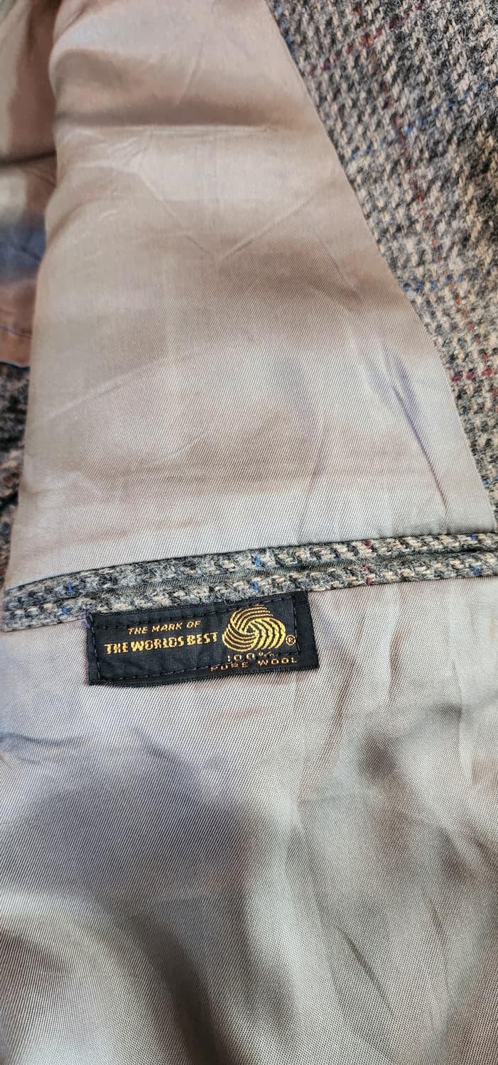 그레이 체크 모직자켓 XL 상품이미지9