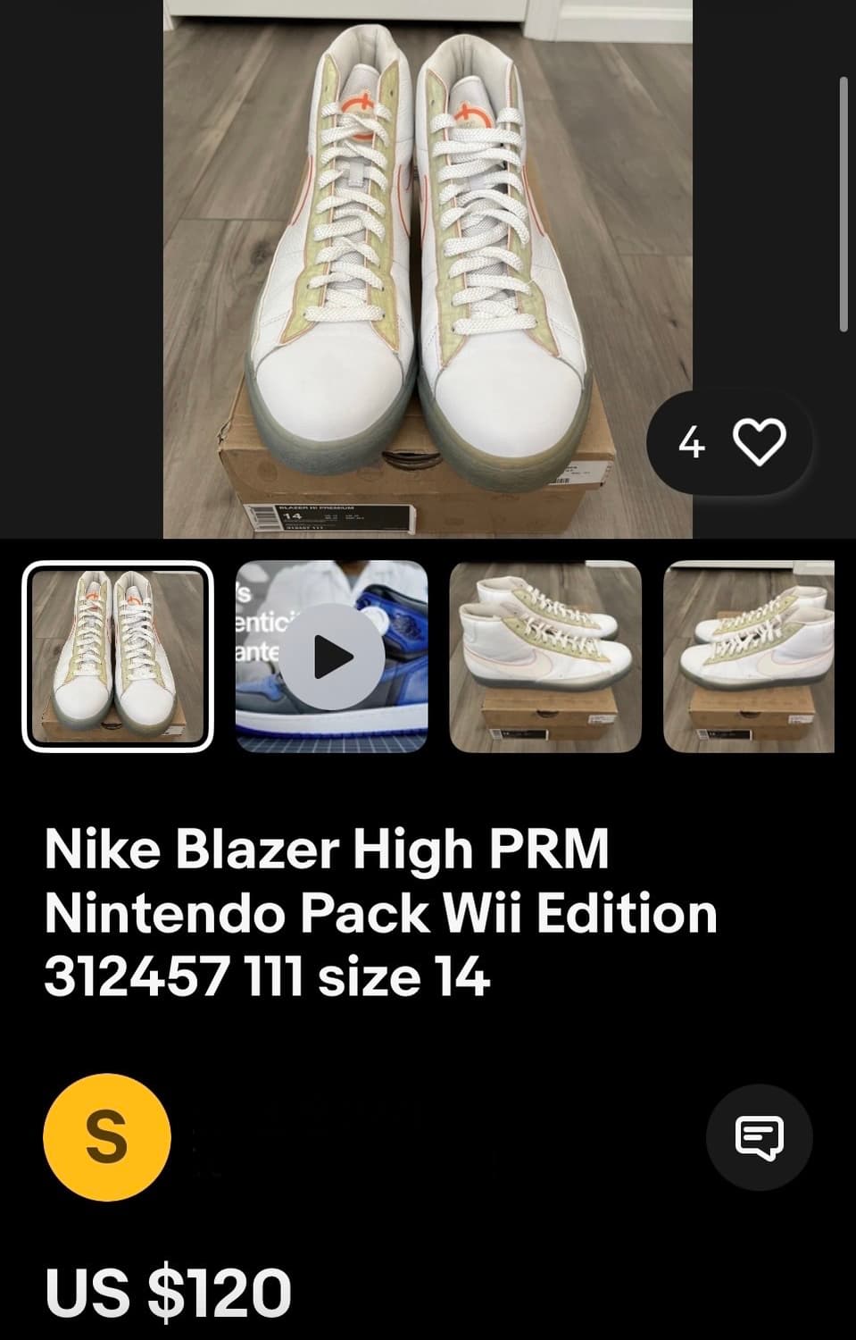 나이키 블레이저 하이 PRM 닌텐도 팩 (Wii 에디션)(280mm) 상품이미지10