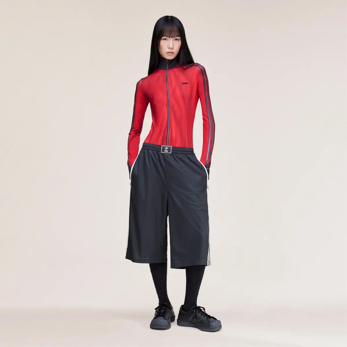 (W) 아디다스 x 아바바브 트랙탑 베이스레이어 베러 스칼렛 블랙 상품이미지4