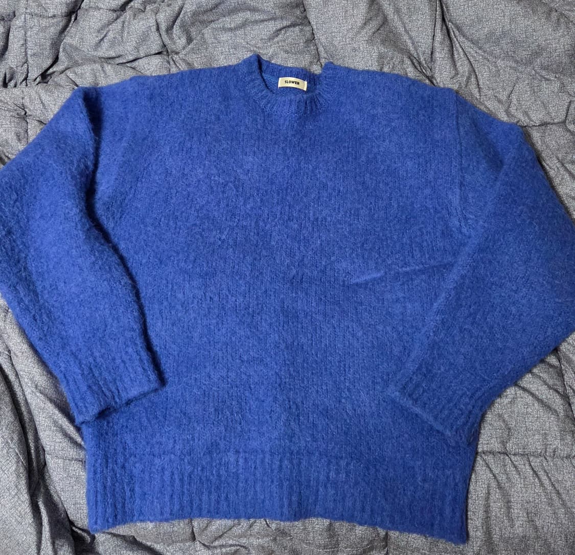 모헤어 니트 블루 상품이미지1