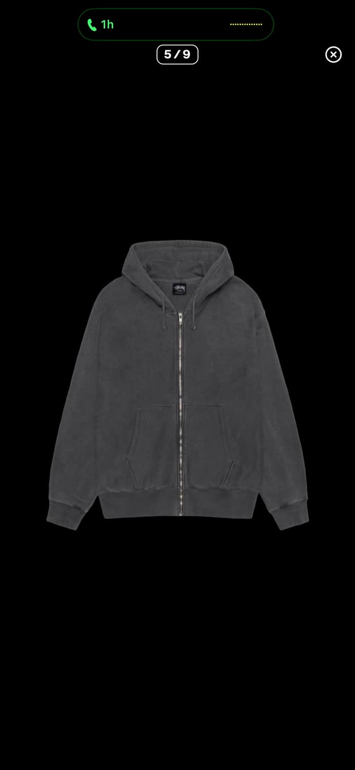 M) 스투시 부아나 피그먼트 후드집업 상품이미지2