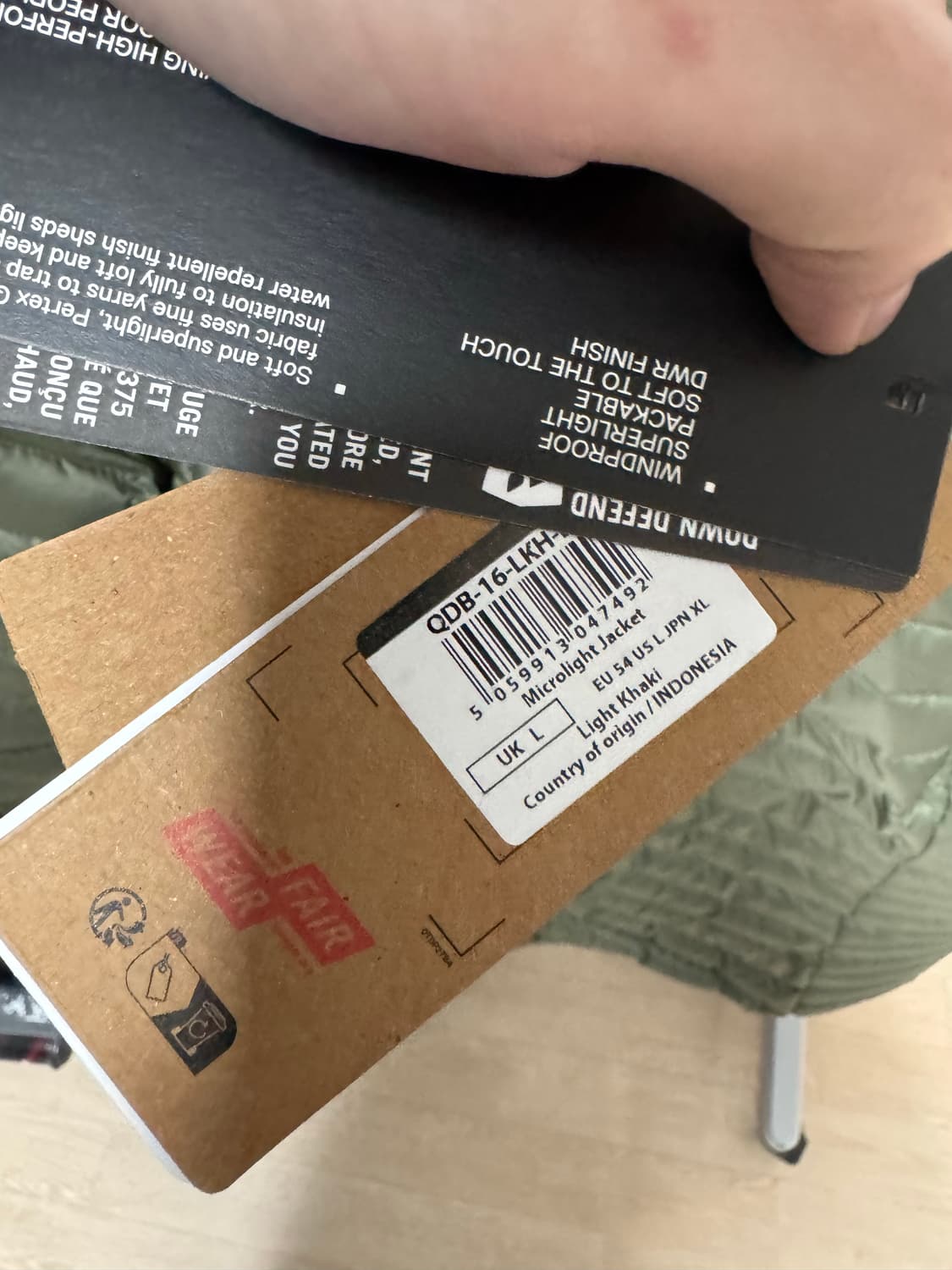 랩 마이크로라이트 알파인 L 라이트카키 상품이미지3