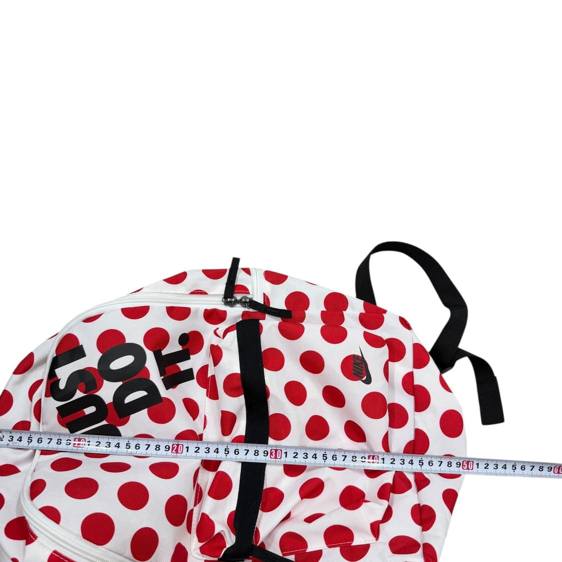 나이키 빈티지 모리걸 도트 땡땡이 폴카 패턴 백팩 가방 화이트 레드 상품이미지7
