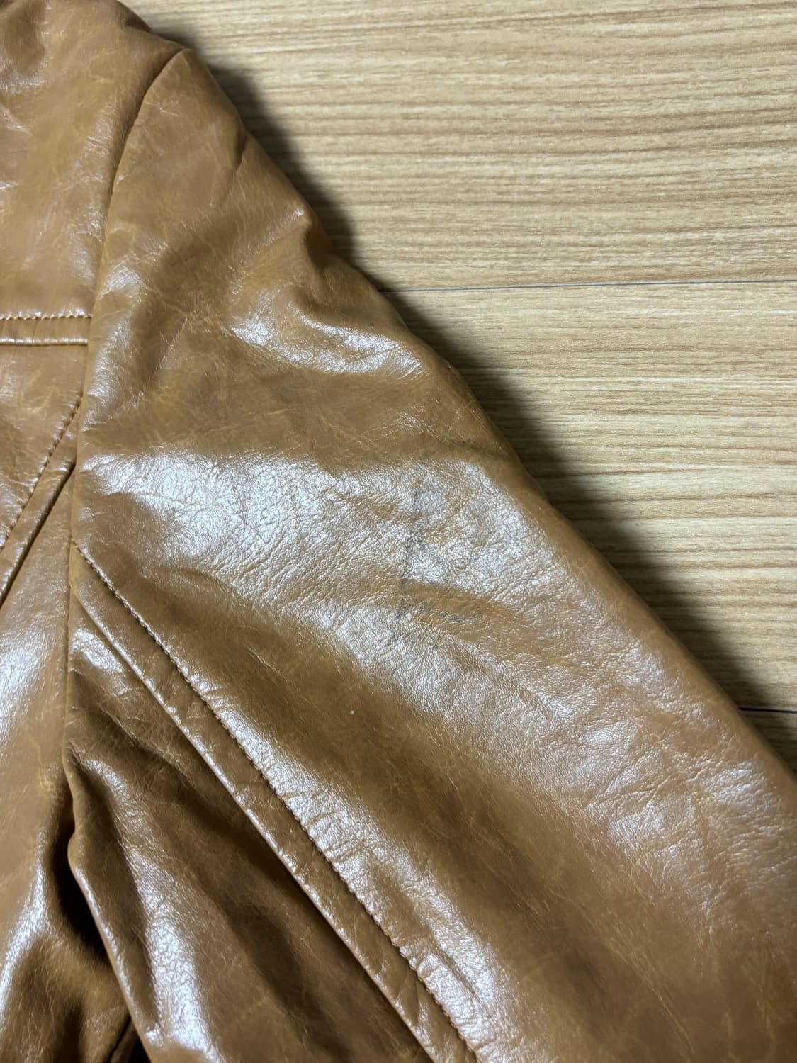 재패니즈 브라운 페이크 레더 자켓 상품이미지8