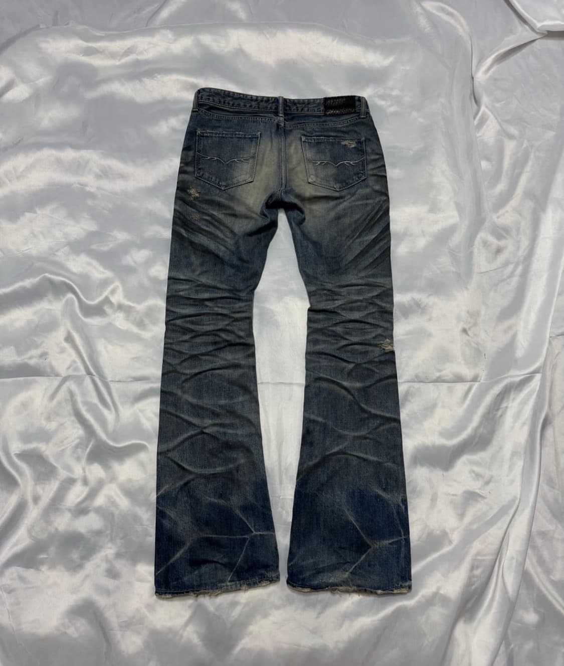 Fuga pierced distressed boots cut denim 상품이미지3