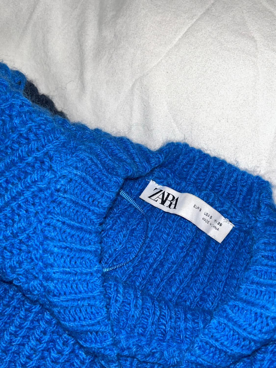 Zara blue cropped knit 상품이미지2