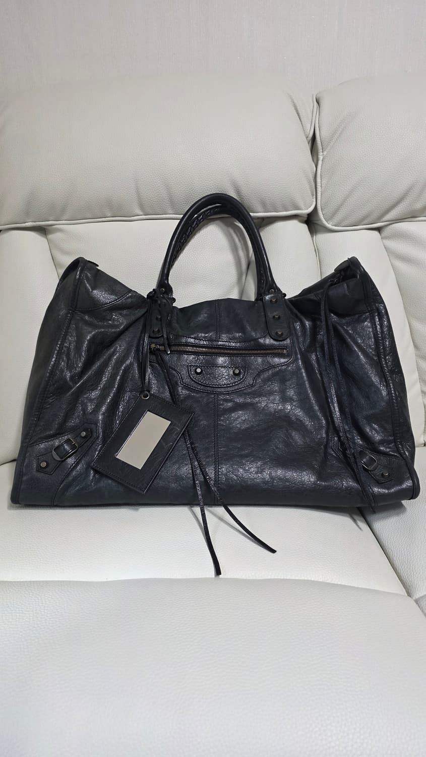 발렌시아가 모터백 위켄더 블랙 다크그린 + 주문제작 이너백 상품이미지1