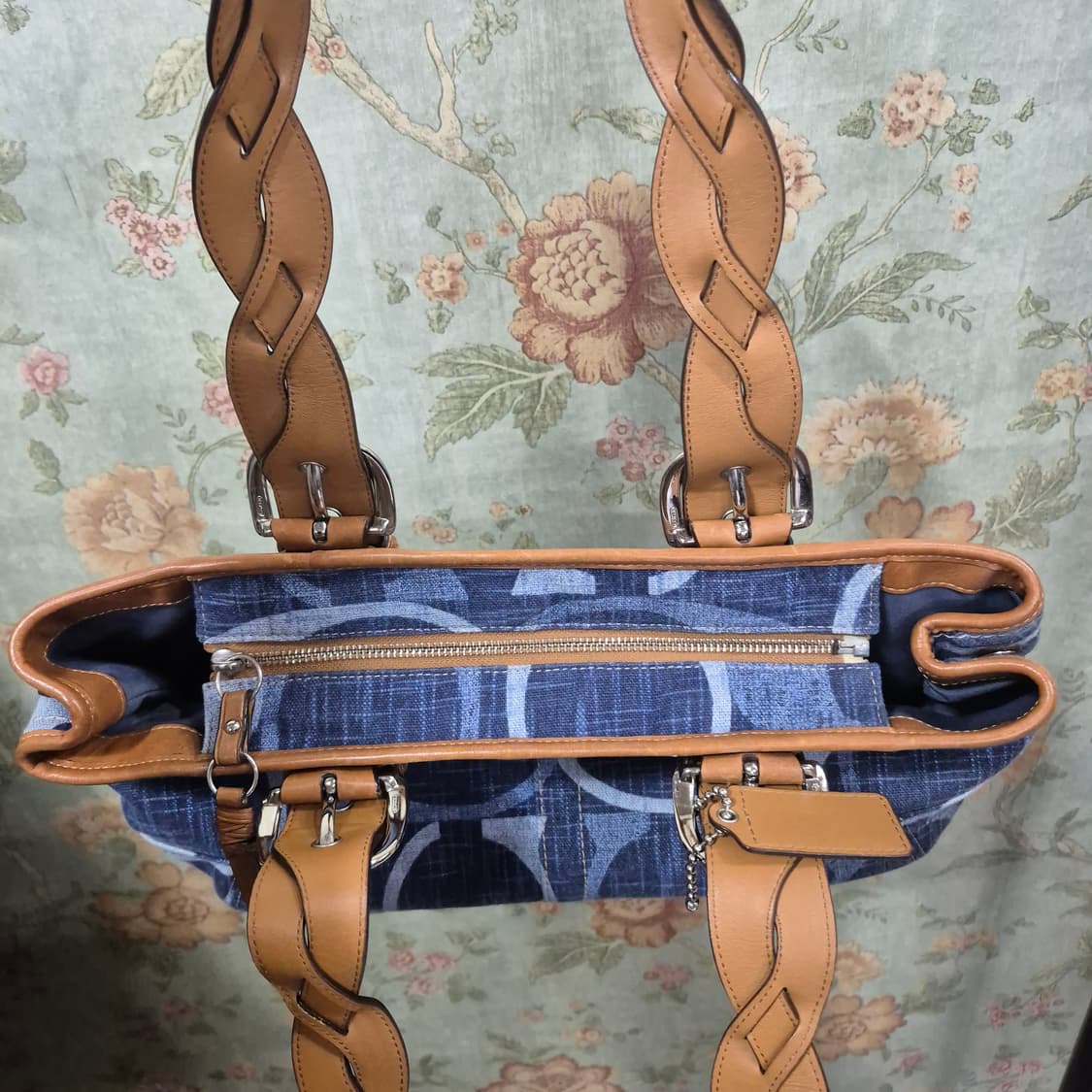 코치 2009년 y2k 초희귀템 시그니처 빈티지 데님 숄더백 상품이미지8