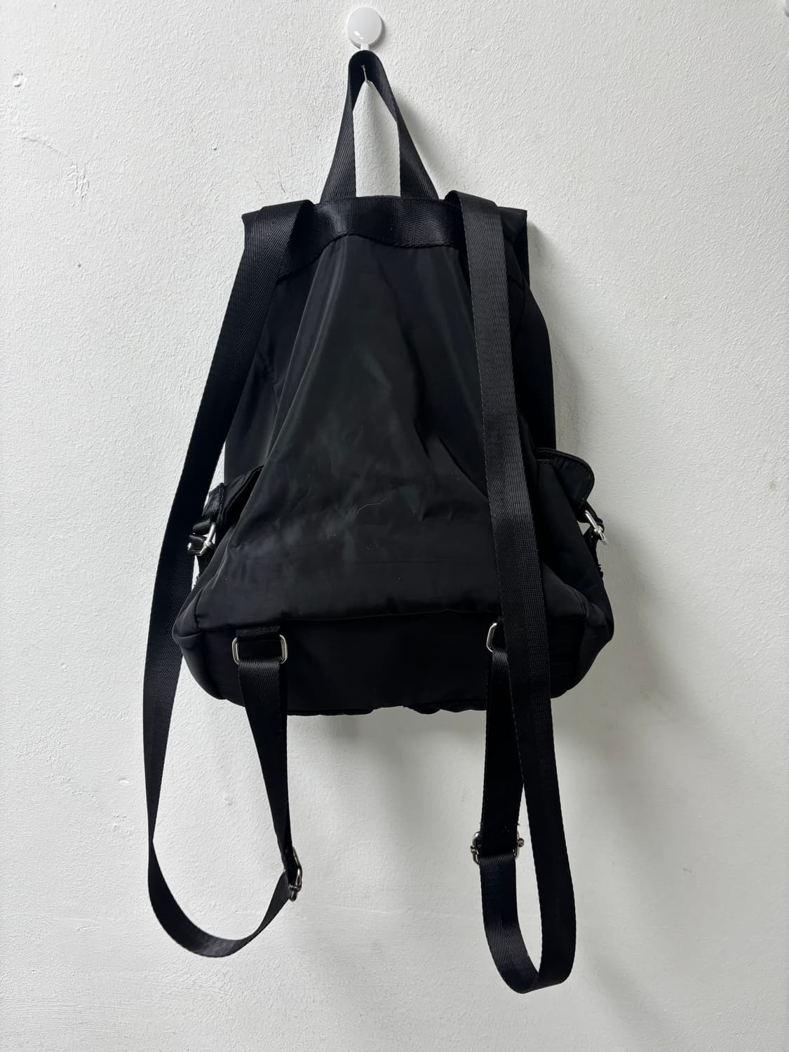 Y2K Mood Black Multi Pocket Nylon Bag 상품이미지6