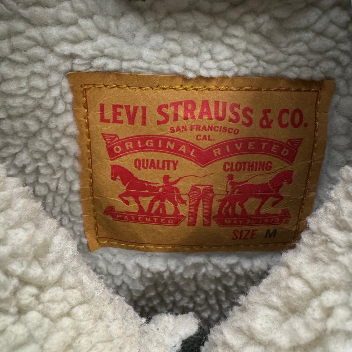 리바이스 타입 3 프리미엄 체크 쉐르파 트러커 자켓 그린 상품이미지6