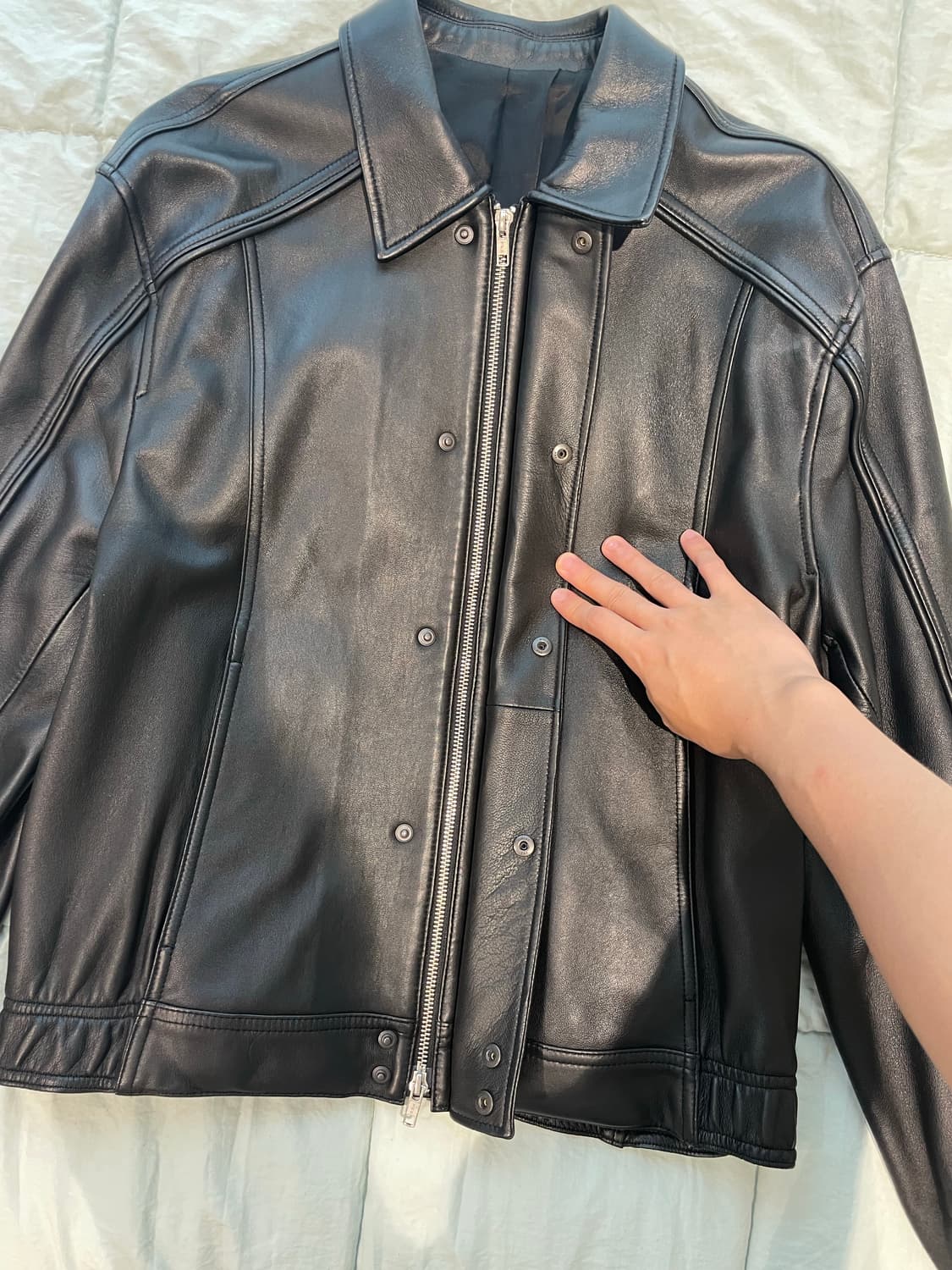 YOUTH 유스 레더 봄버 M (Moon) Leather Bomber 상품이미지4