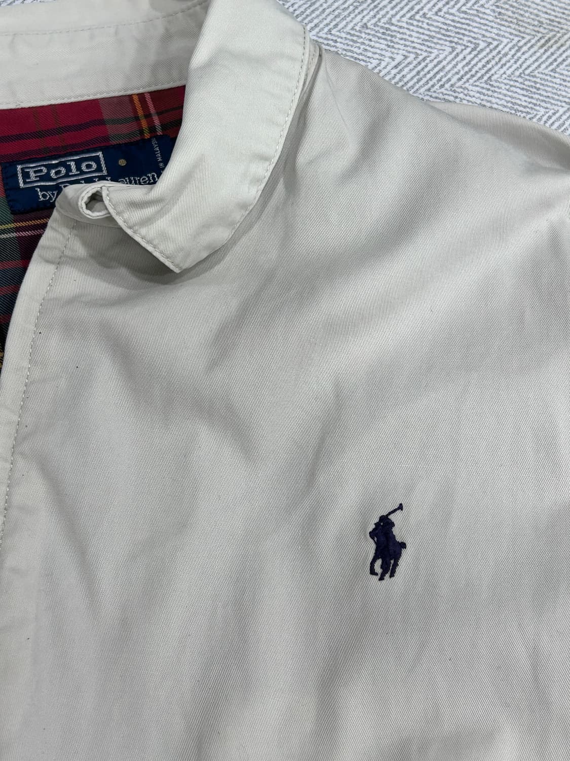 [L] 폴로랄프로렌 스윙탑 연베이지 블루종 남성 L사이즈 상품이미지6