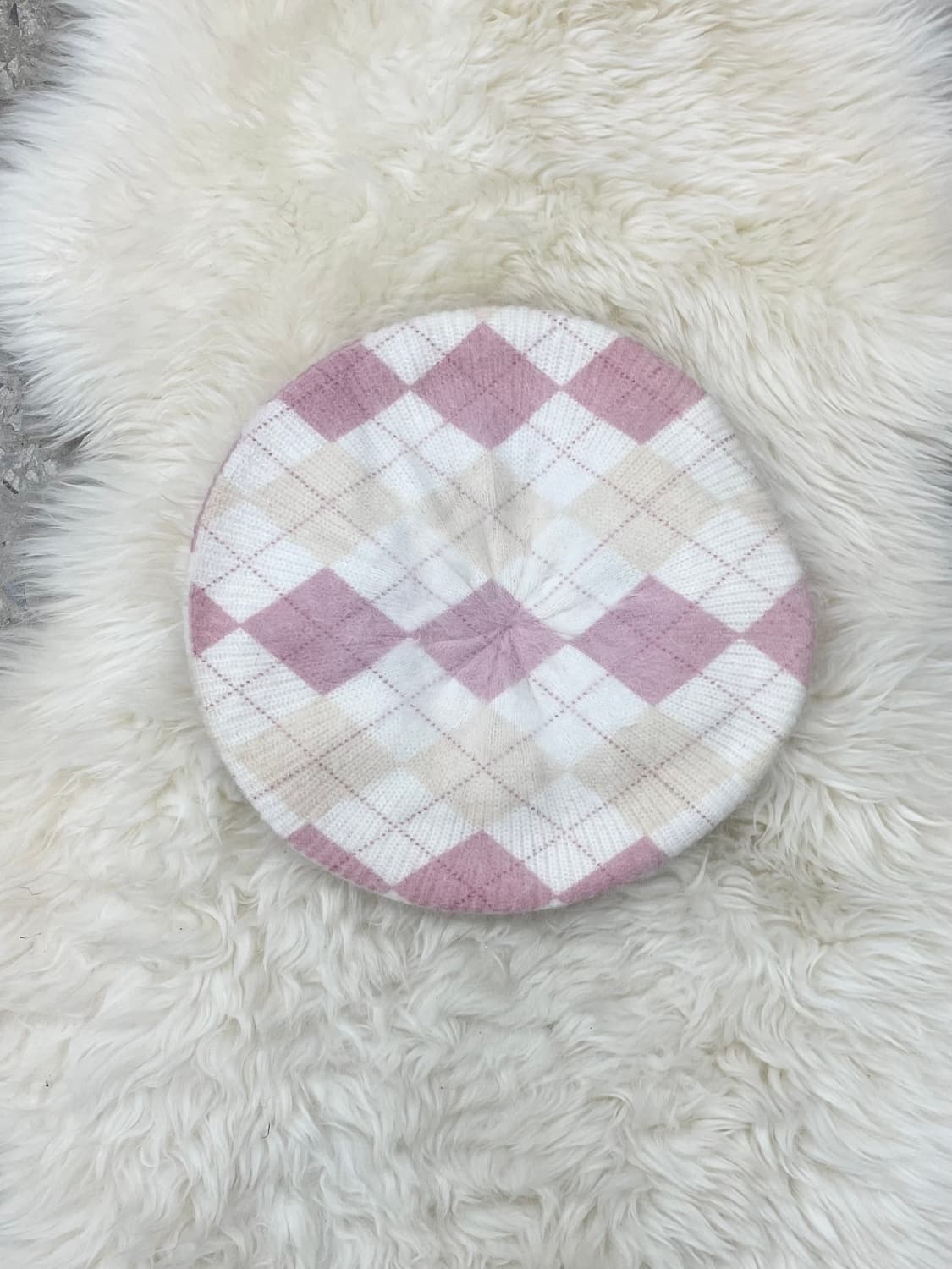 앙고라 러블리 아가일 베레모 상품이미지2