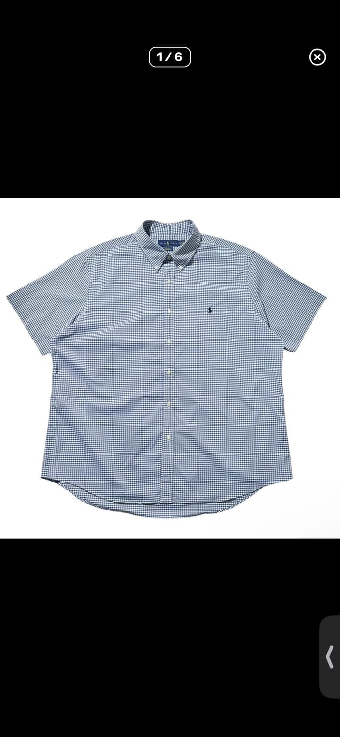 폴로 랄프로렌 클래식핏 깅엄 체크 반팔 셔츠 상품이미지1