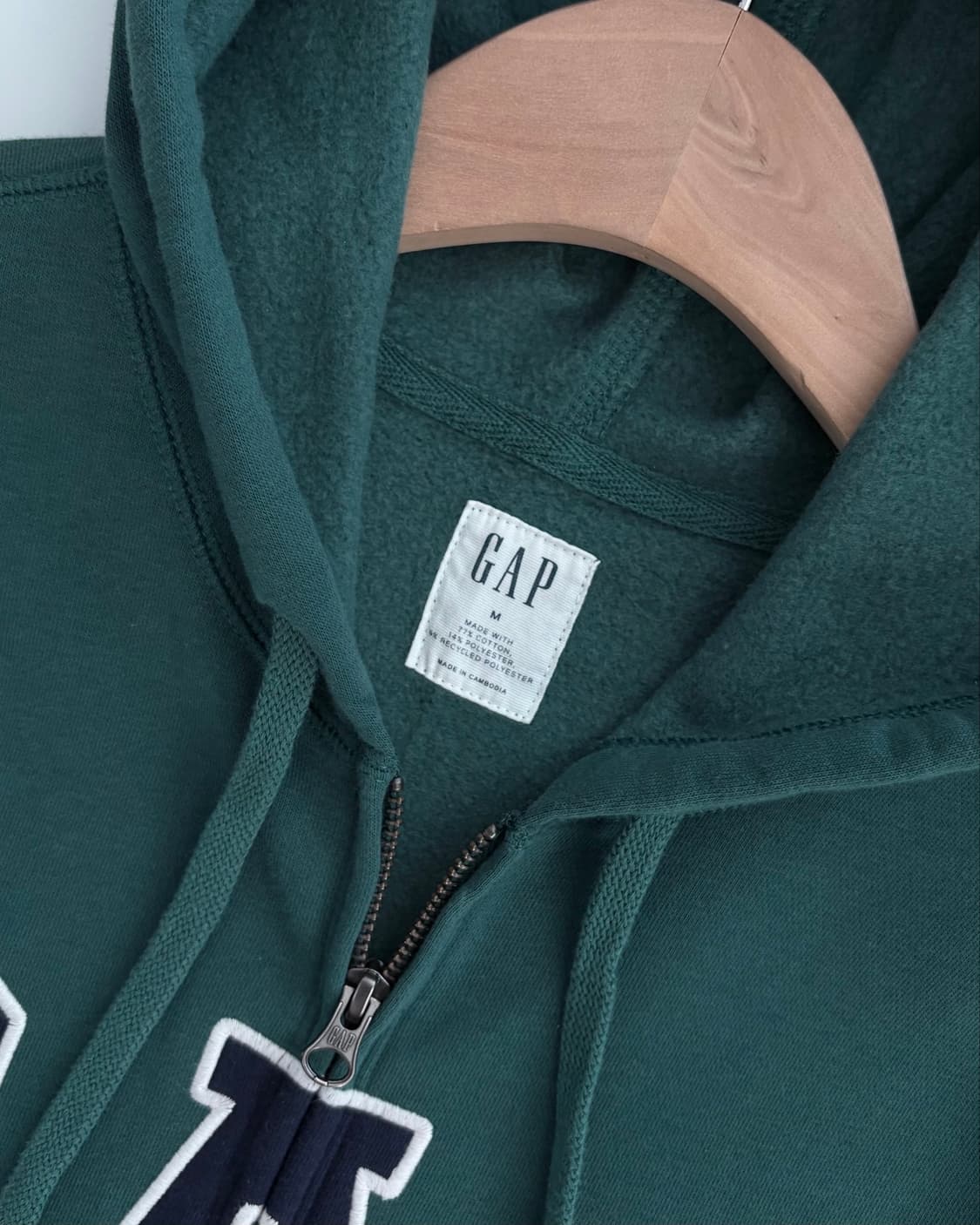 Gap 갭 그린컬러 로고 후드집업 상품이미지3