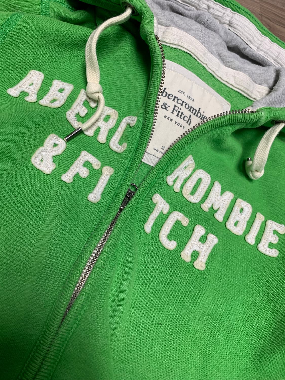 아베크롬비 후드집업,M,연두🇺🇸 상품이미지6