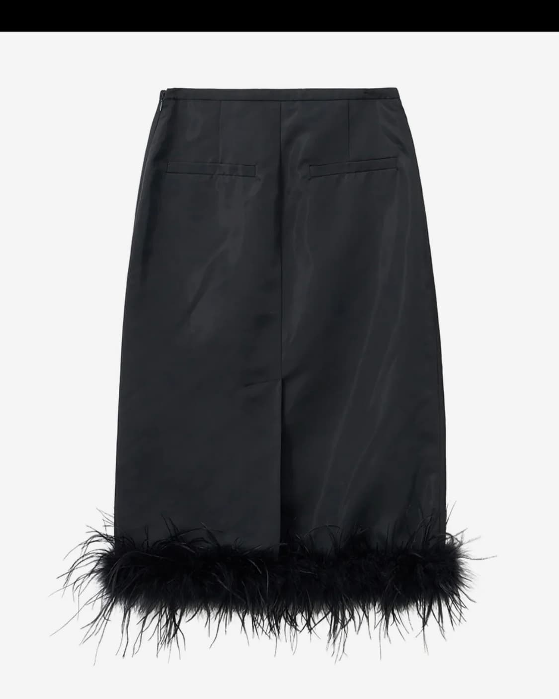 [새상품] 문선 타조 털 스커트 블랙 Ostrich Hair Skirt 상품이미지6