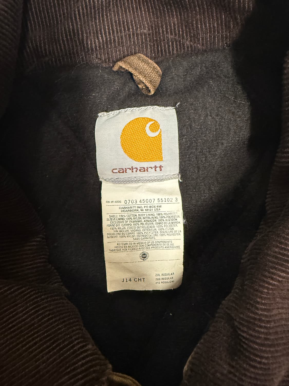 칼하트 J14 CHT 산타페 자켓 2xl 상품이미지5