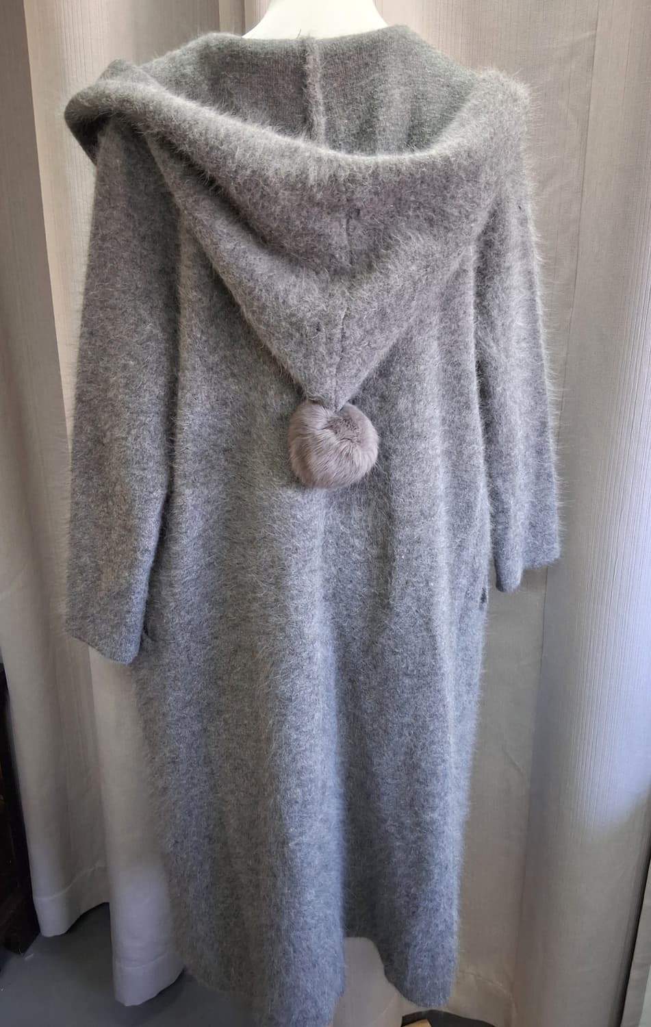 명품)생로랑  후드 앙고라 롱가디건 #신품급 상품이미지2