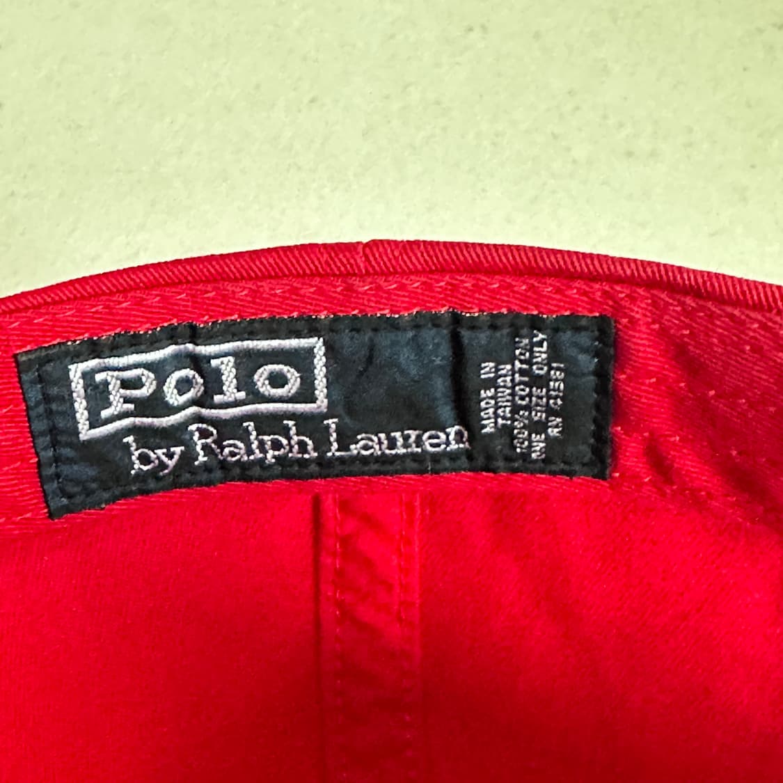 90s 폴로 랄프로렌 레드 POLO 레터링 볼캡 상품이미지5