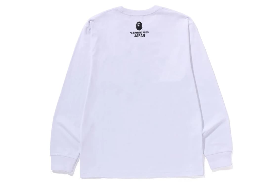 [XL] 베이프 일본한정 재팬 컬리지 롱슬리브 화이트 상품이미지2