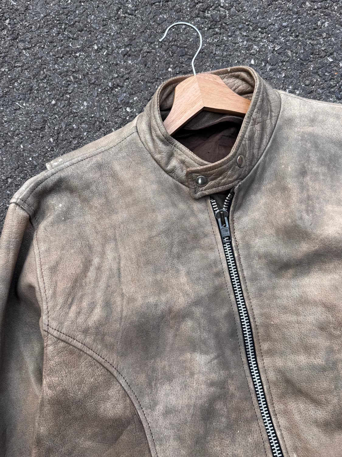 더티 페이딩 양가죽 라이더자켓  상품이미지3