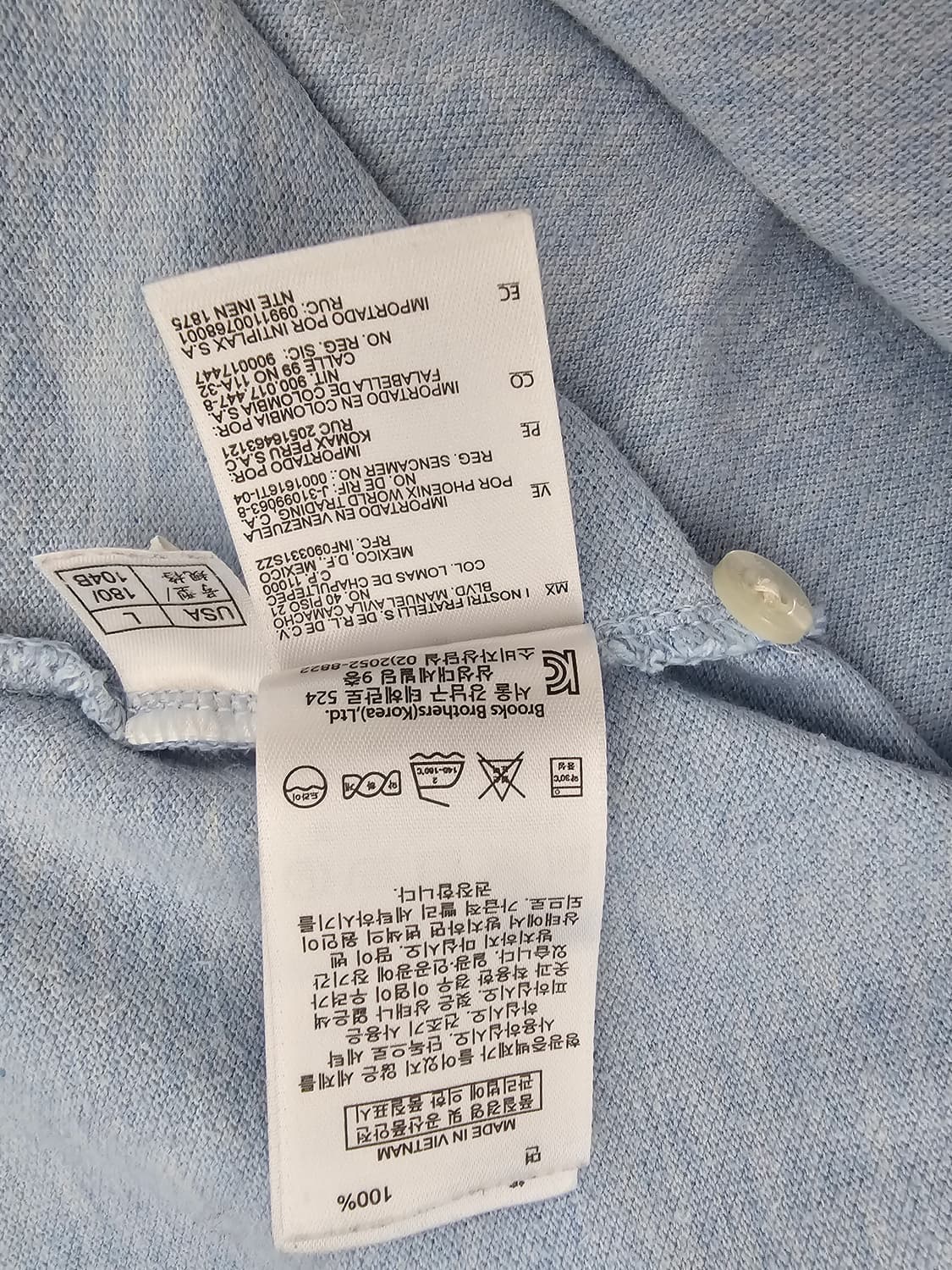 브룩스브라더스 멀티컬러 반팔카라티 L 상품이미지5