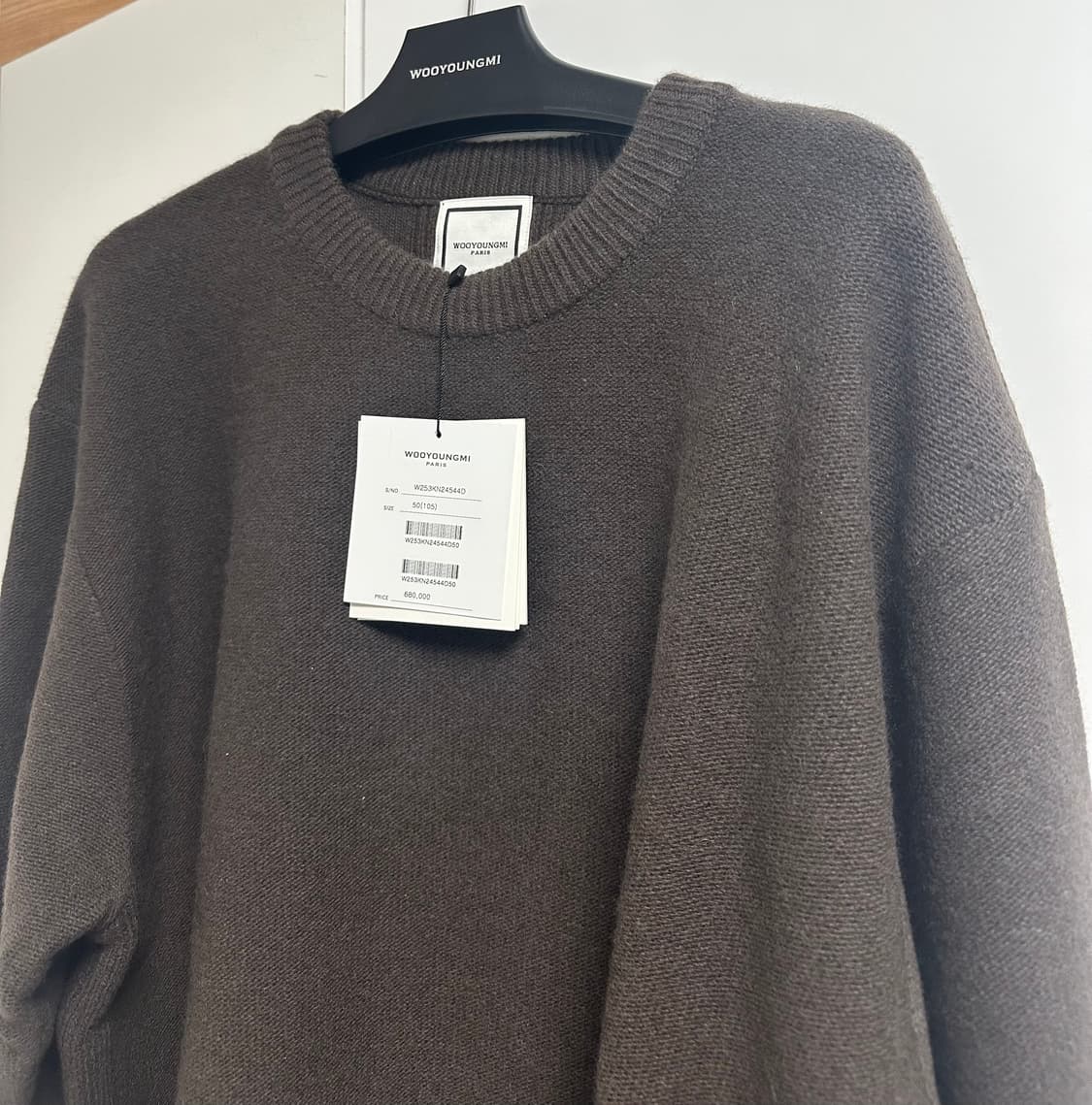 [50] 우영미 25fw 브라운 울 캐시미어 스웨터 니트 상품이미지5