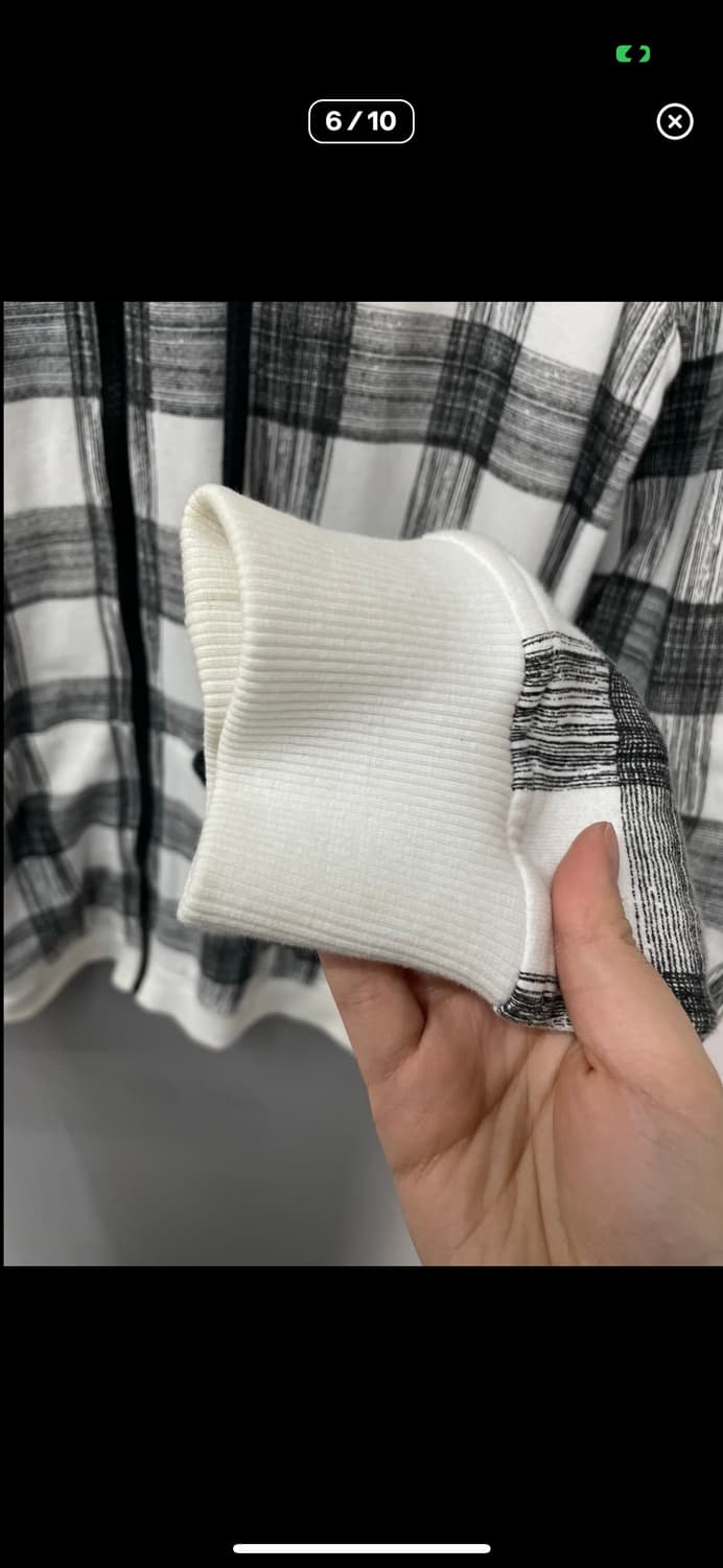 빈티지 그레이 체크 후드집업 A3310 상품이미지6