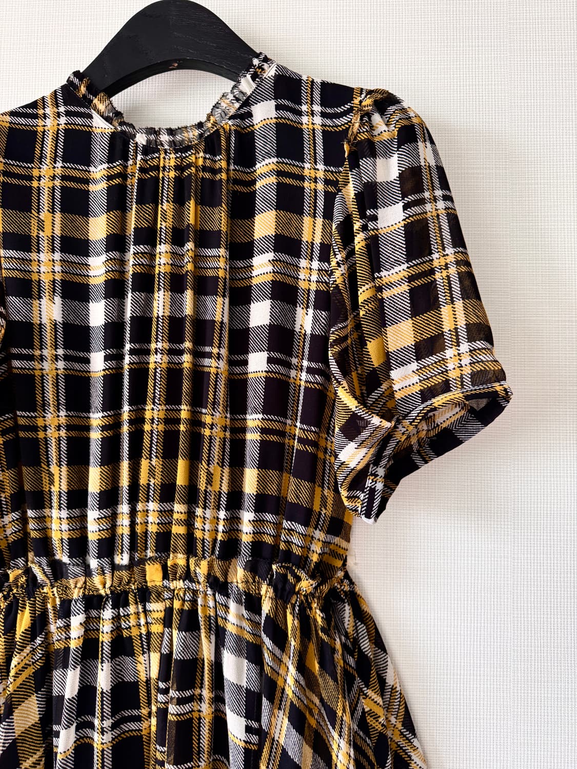 새상품 JUST 체크 롱 원피스 XS(55사이즈,44가능) 상품이미지5