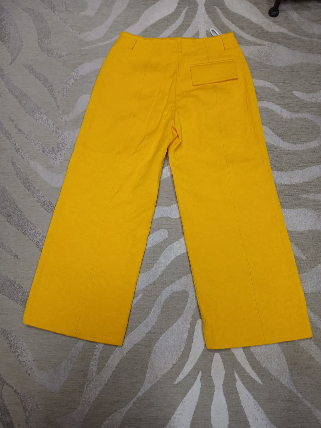 프로앤자 슐러 옐로우 자카드 와이드 레그팬츠  상품이미지2