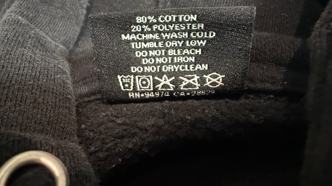 스투시 자수 후드티 블랙 상품이미지3