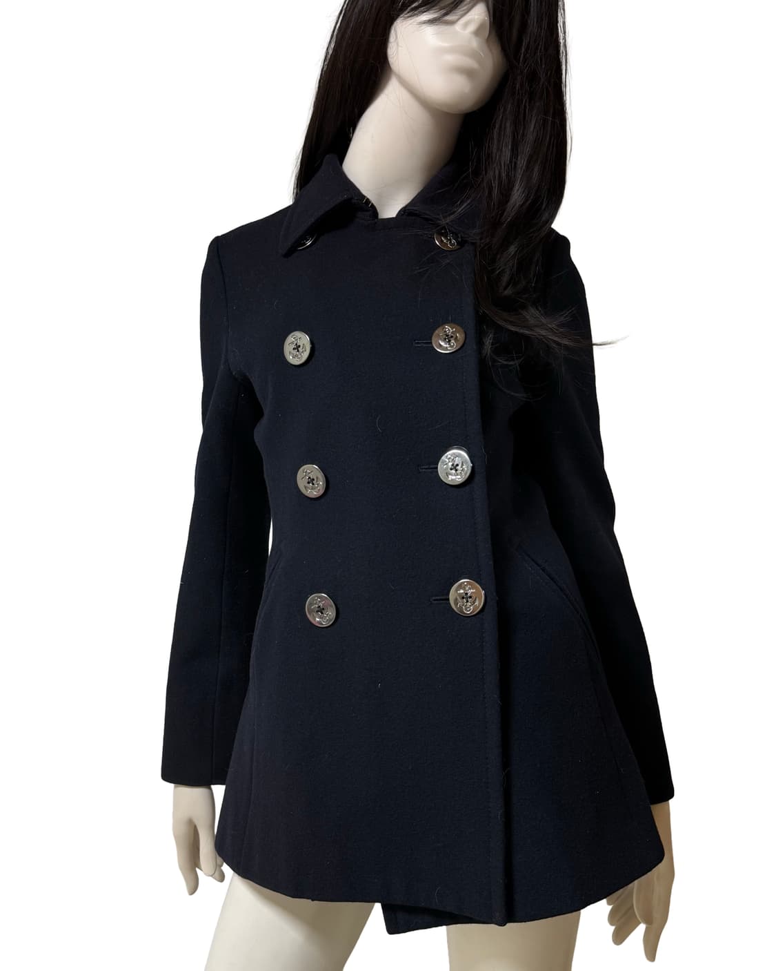 빈티지 마린 더블 버튼 네이비 코트 상품이미지3