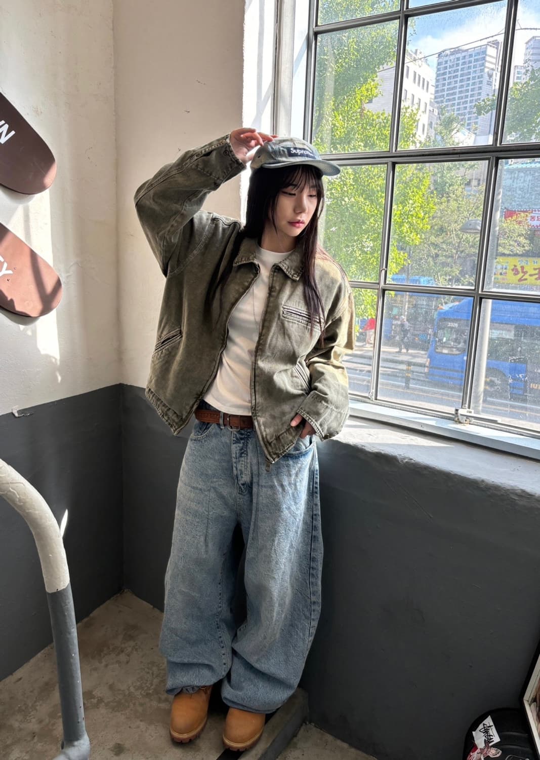 [unisex] 빈티지 디트로이트 워크웨어 자켓- khaki 상품이미지3