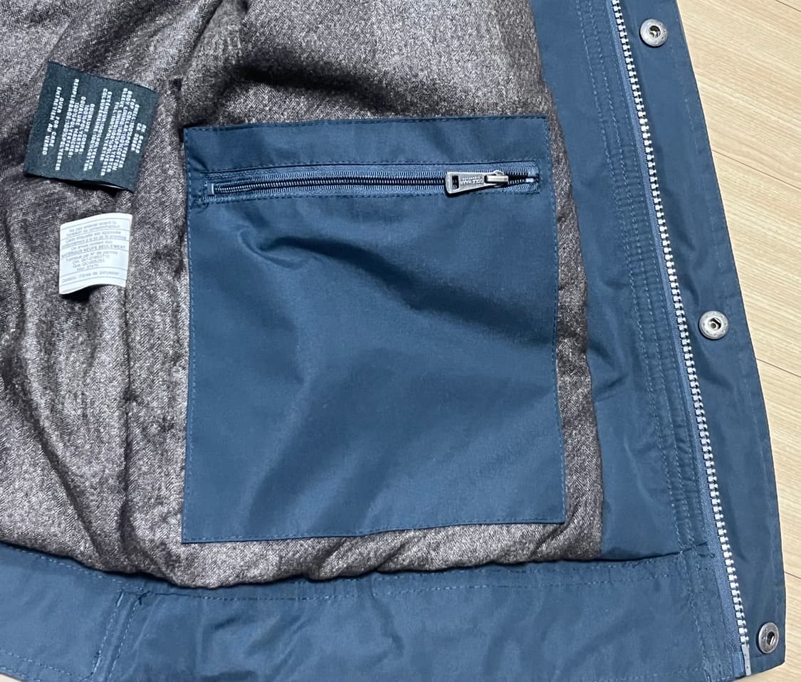 [M] 콜한 코듀로이카라 헌팅 패딩 자켓 네이비 상품이미지7