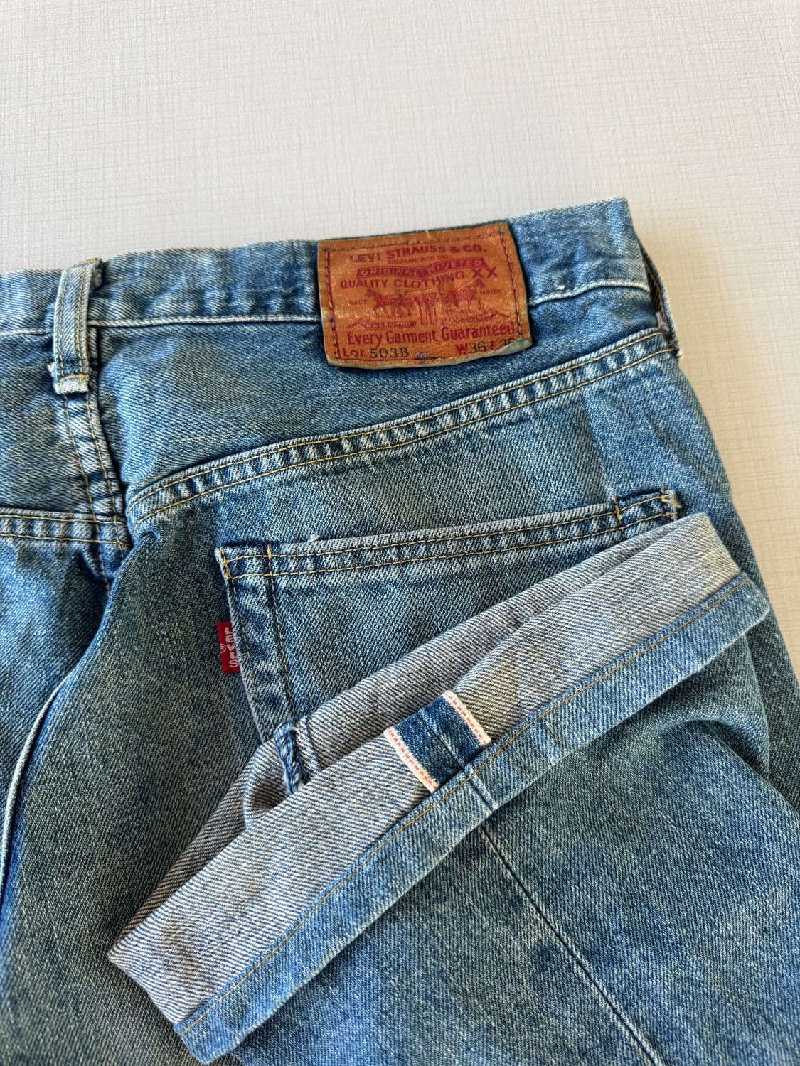 90s 리바이스 503B Selvedge 데님 상품이미지7