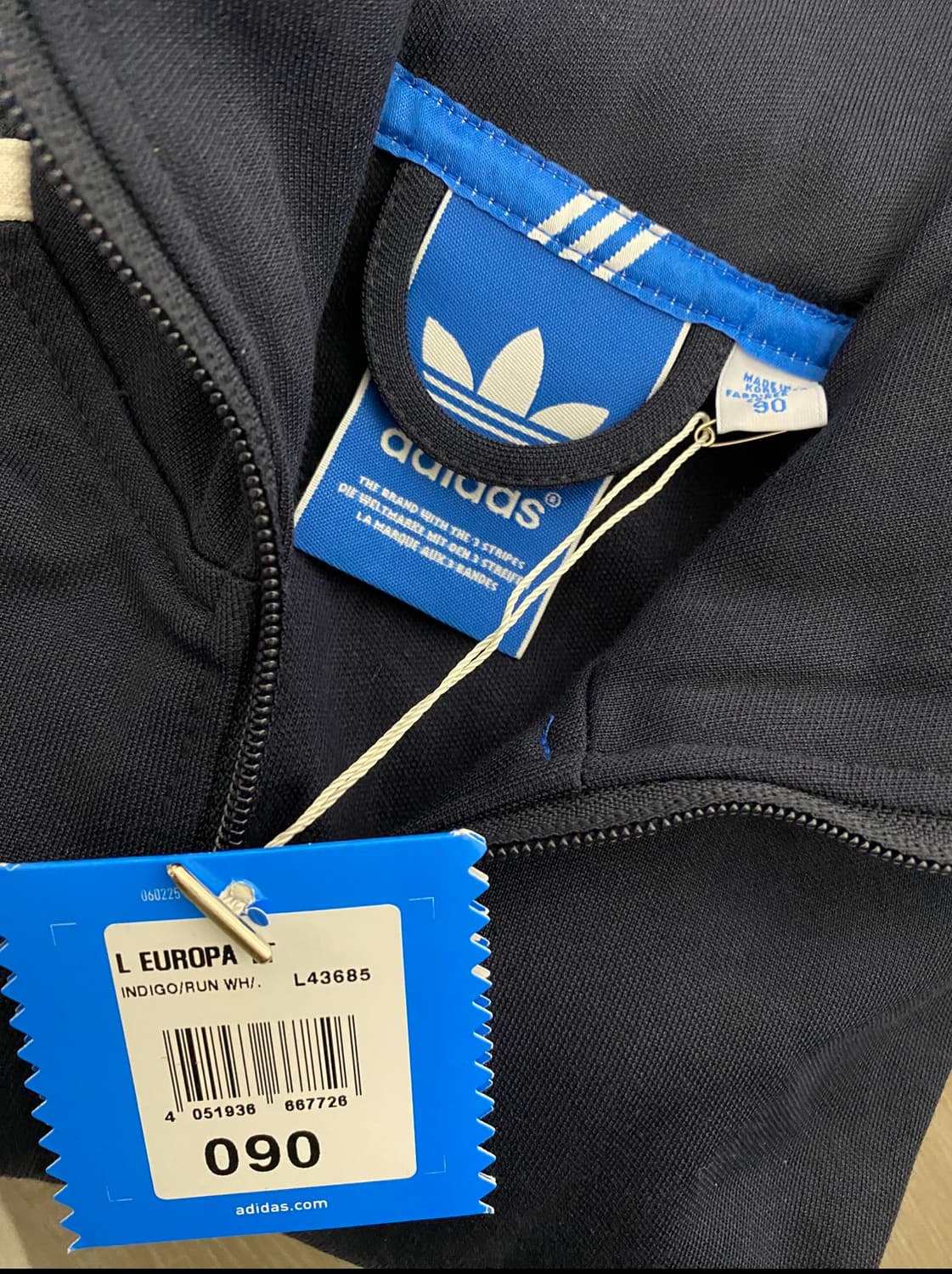 새상품 아디다스 L 유로파 TT 져지 네이비 상품이미지3