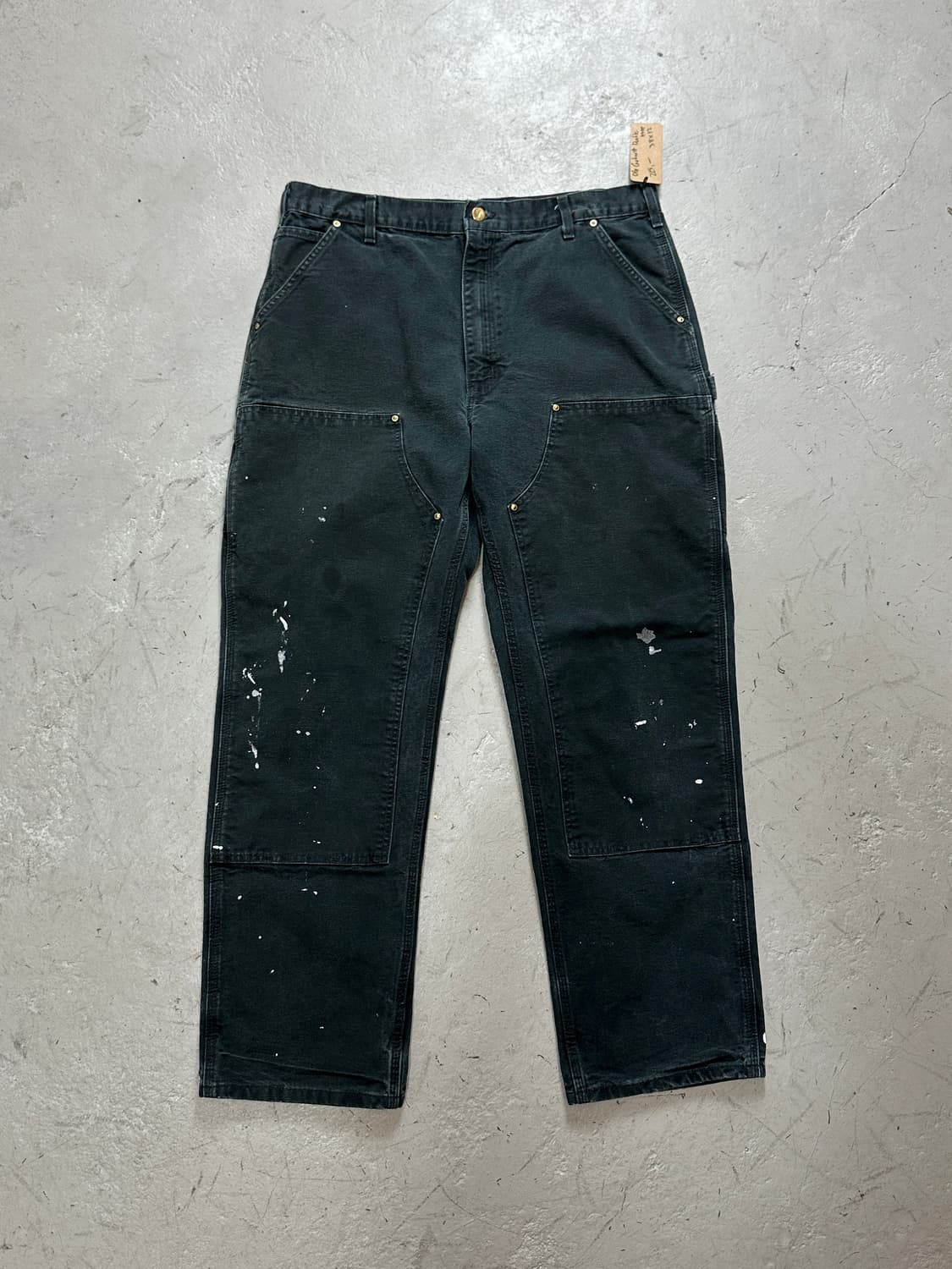 OG 칼하트 B01 더블니 블랙 칼하트 썩블니 워크팬츠 상품이미지2