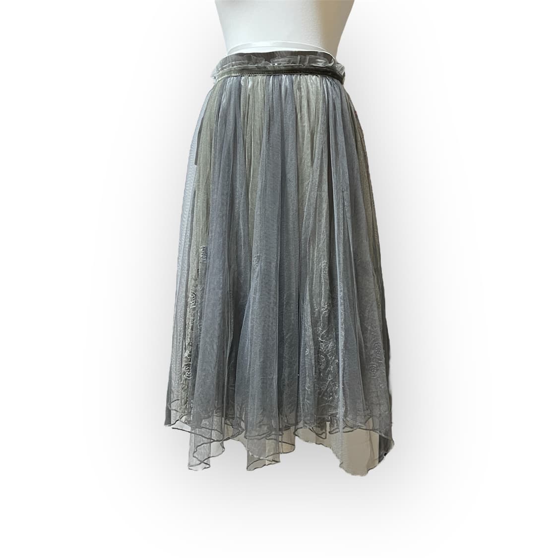 믹스 그레이 샤 스커트 상품이미지1