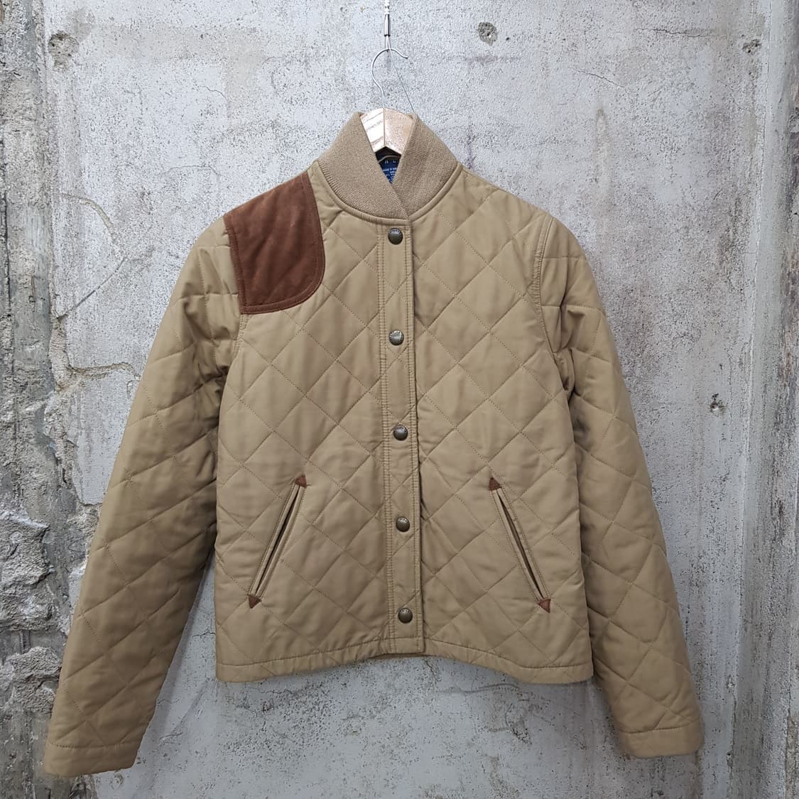 랄프로렌 퀄팅 패치 베이지 자켓 S사이즈 상품이미지1