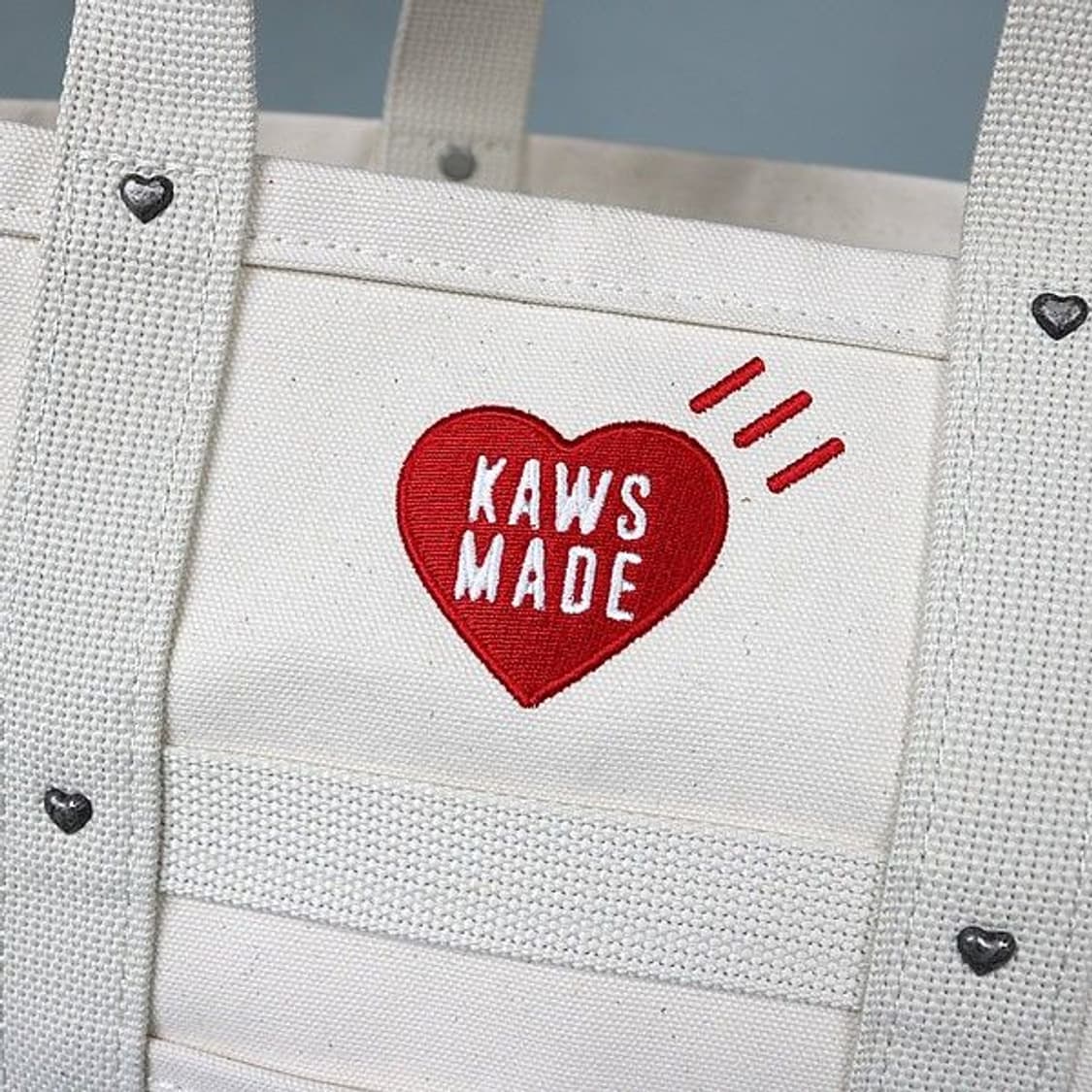 휴먼 메이드 X 카우스 카우스 메이드 토트백 라지 아이보리 상품이미지4