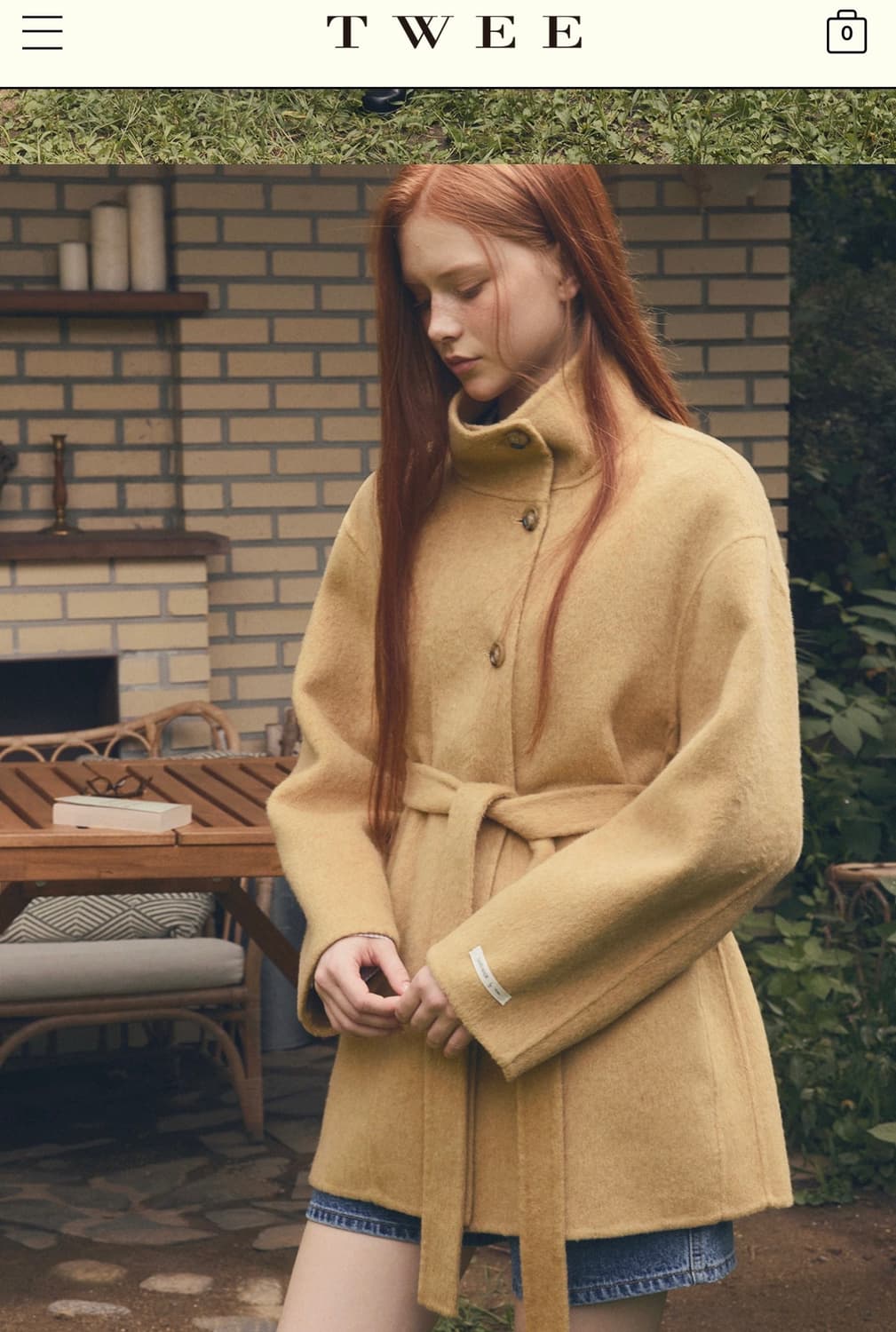 트위 Twee 핸드메이드 코트 베이지 (새상품) 상품이미지3