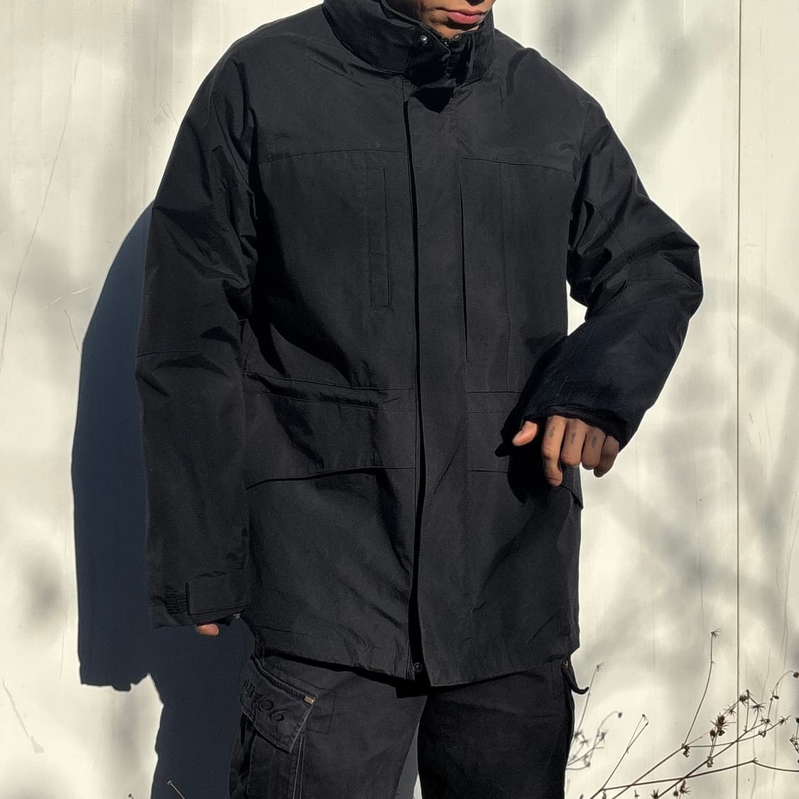 유니클로 빈티지 블랙 퀼팅 안감 필드 재킷 (XL) 상품이미지3