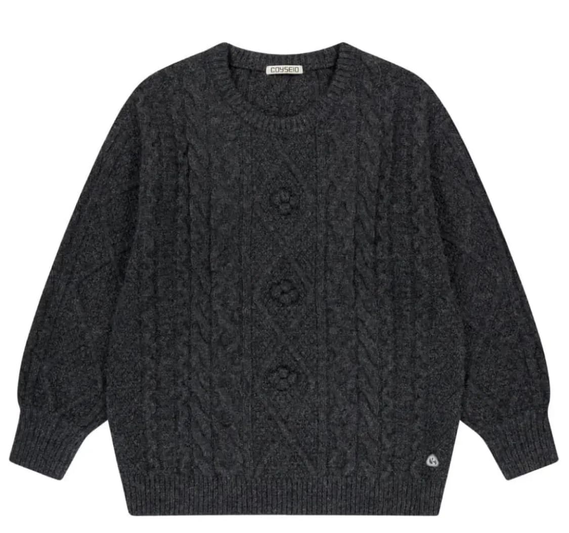 코이세이오 니트 차콜 상품이미지1