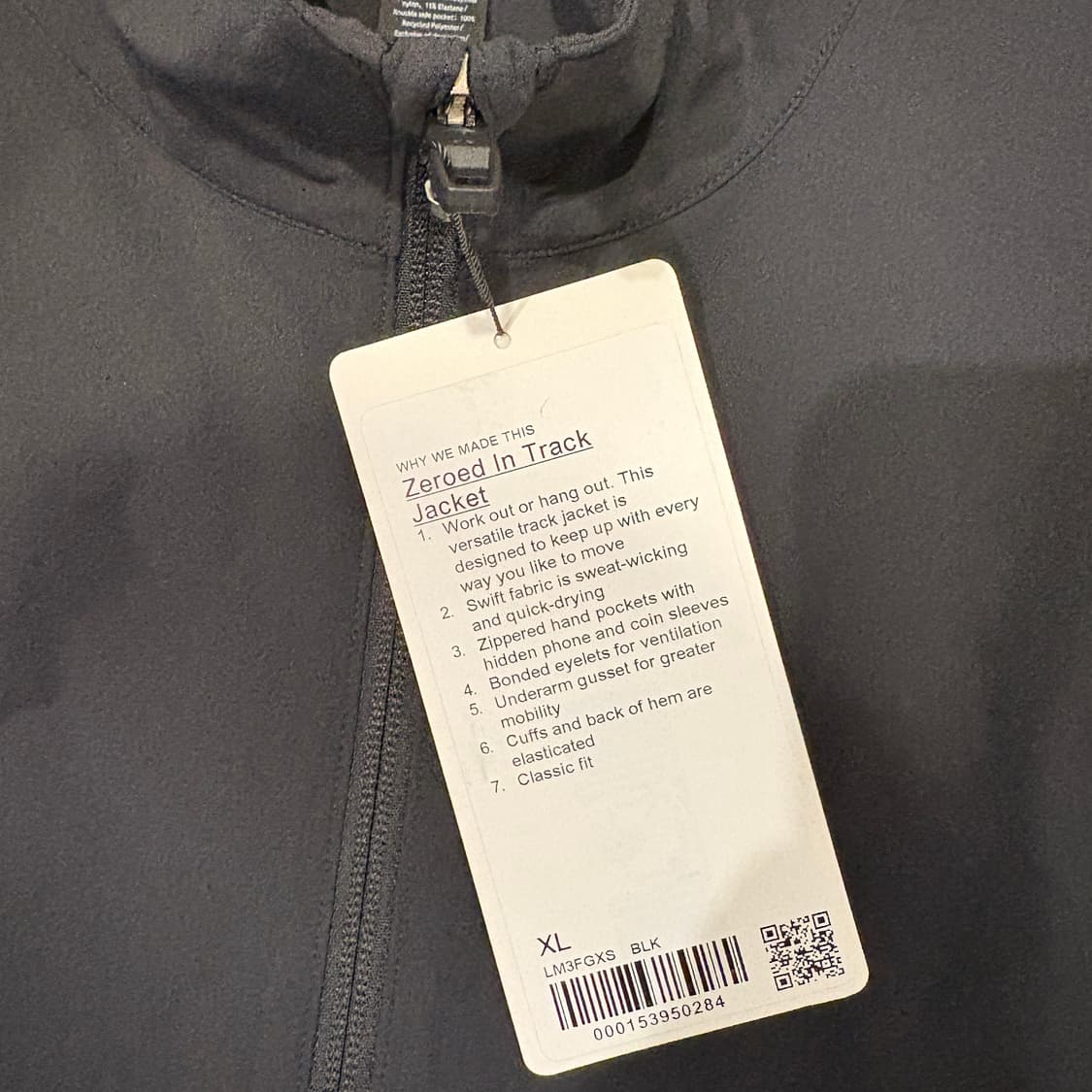 룰루레몬 제로드 인 트랙 재킷 블랙 (XL) 상품이미지1