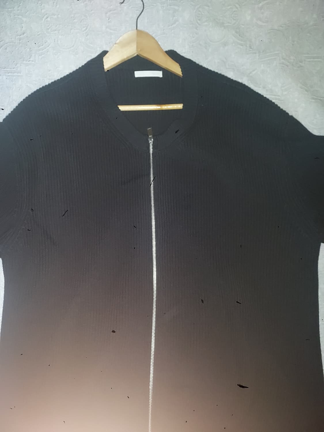 Zara 라운드넥 니트집업 블랙 42size' 상품이미지1